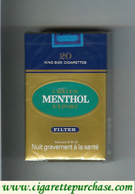 Craven Export Menthol cigarettes